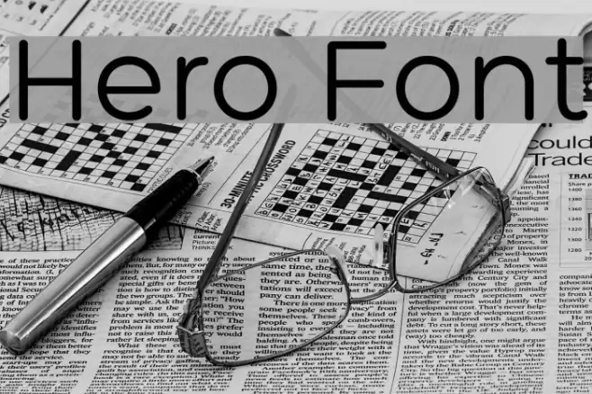 Hero Font examples