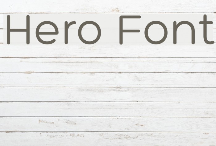 Hero Font examples