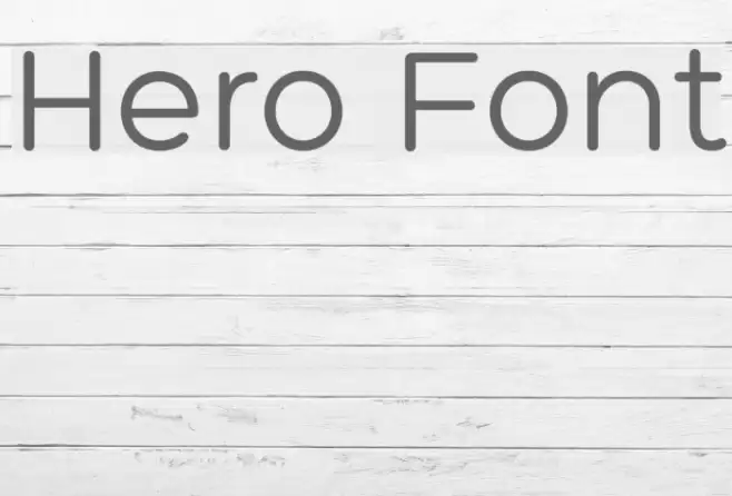 Hero Font examples