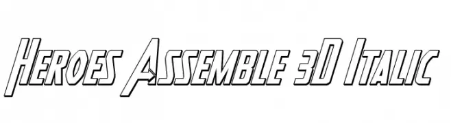 Heroes Assemble 3D Italic 
