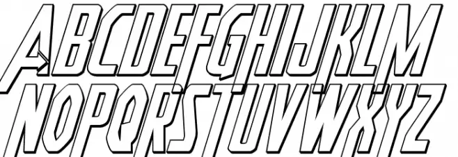Heroes Assemble 3D Italic 字体 大写