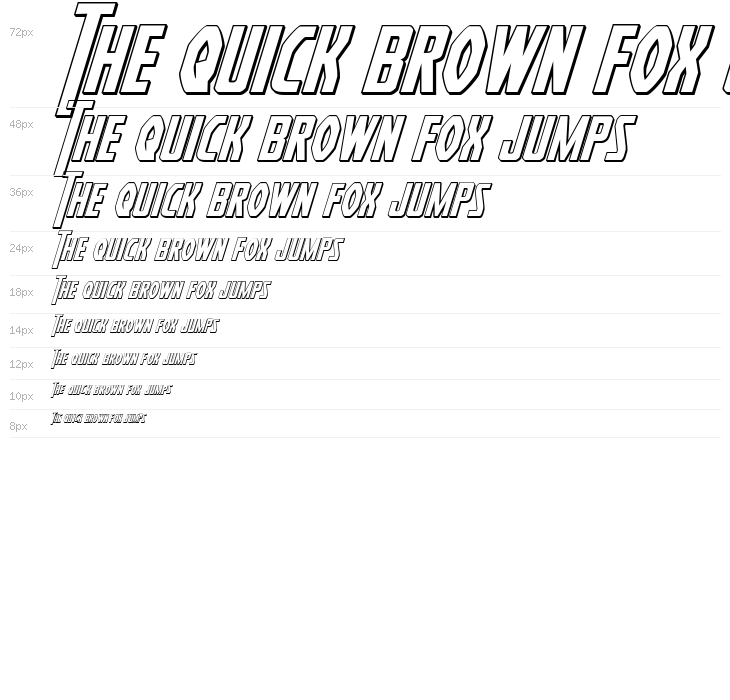 Heroes Assemble 3D Italic Waterfall