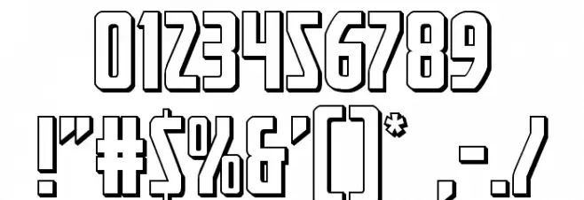 Heroes Assemble 3D Regular Font OTHER CHARS