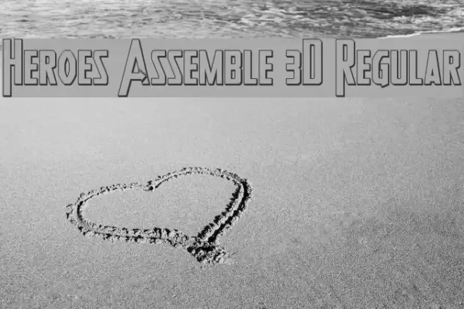Heroes Assemble 3D Regular Font examples