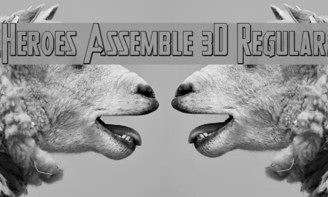 Heroes Assemble 3D Regular Font examples