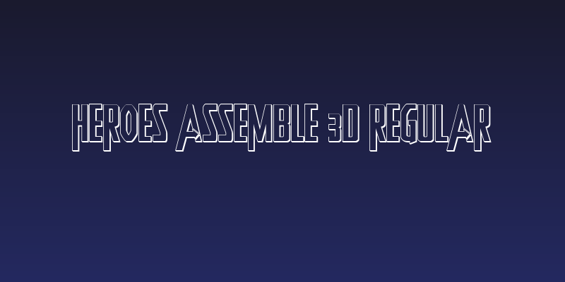 Heroes Assemble 3D Regular Social Header