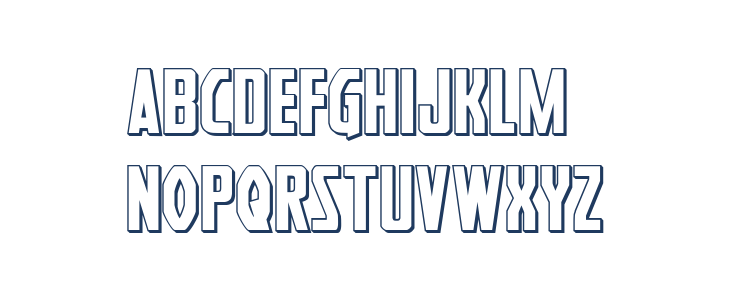 Heroes Assemble 3D Regular Lowercase