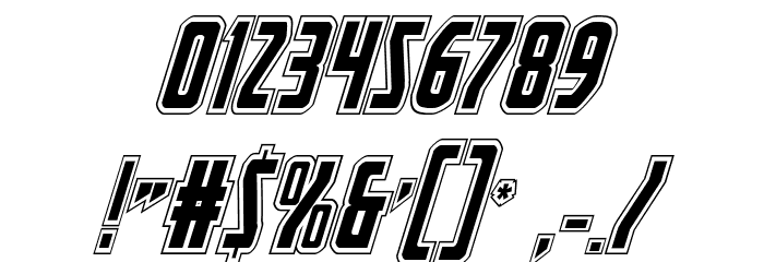 Heroes Assemble Academy Italic Font OTHER CHARS