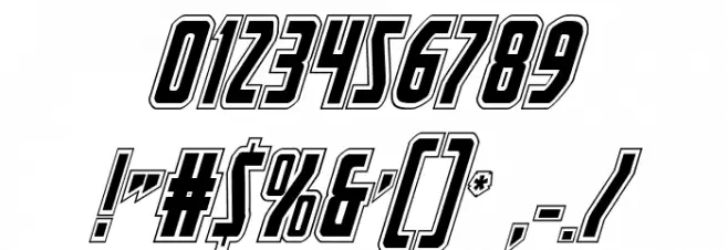 Heroes Assemble Academy Italic Font OTHER CHARS