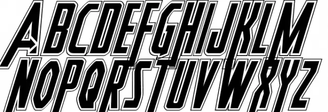 Heroes Assemble Academy Italic Font UPPERCASE