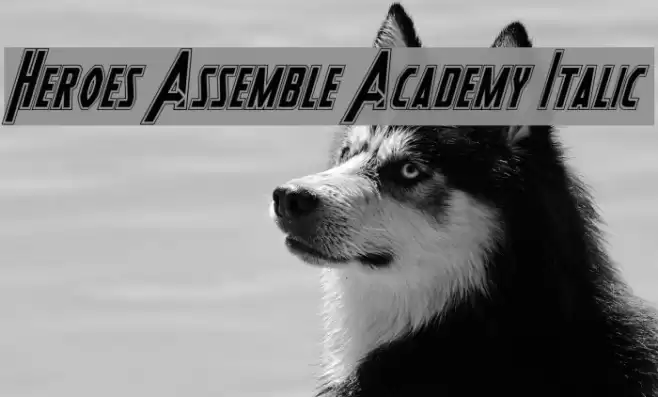 Heroes Assemble Academy Italic Font examples