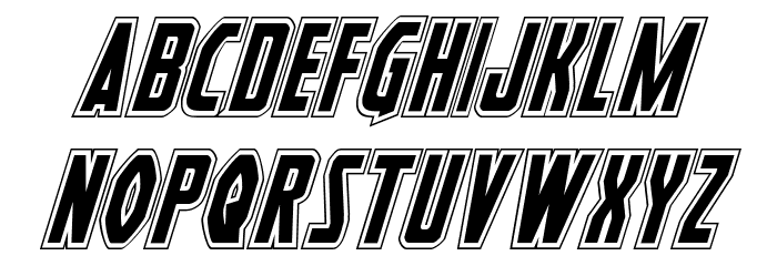Heroes Assemble Academy Italic Font LOWERCASE
