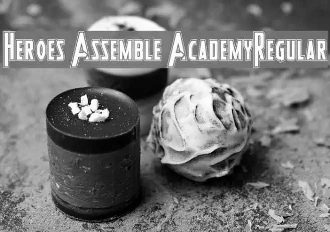 Heroes Assemble AcademyRegular Font examples
