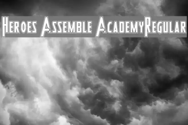 Heroes Assemble AcademyRegular Font examples