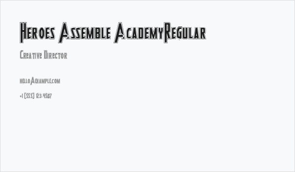 Heroes Assemble AcademyRegular Business Card