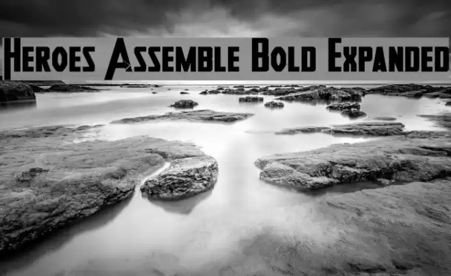 Heroes Assemble Bold Expanded Font examples