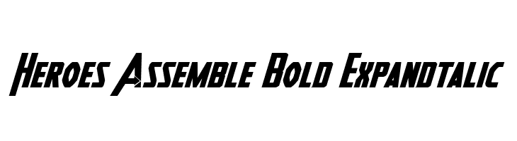 Heroes Assemble Bold Expandtalic  免费字体下载
