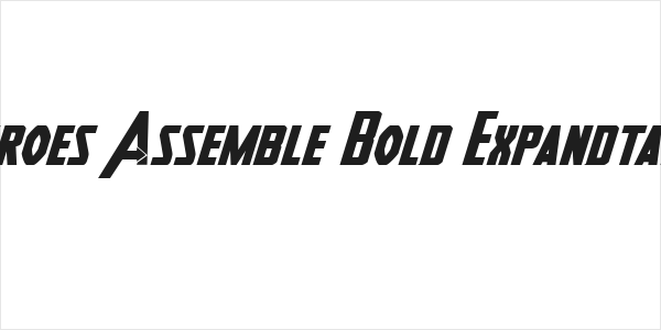 Heroes Assemble Bold Expandtalic Logo