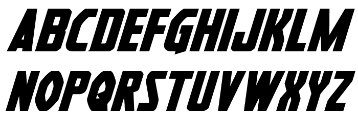 Heroes Assemble Bold Expandtalic Font LOWERCASE