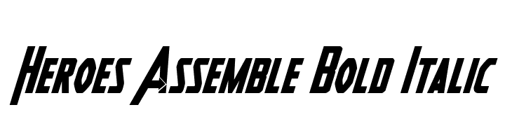 Heroes Assemble Bold Italic  नि: शुल्क फ़ॉन्ट्स डाउनलोड