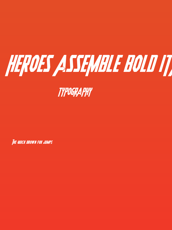 Heroes Assemble Bold Italic Poster