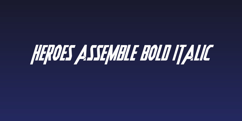 Heroes Assemble Bold Italic Social Header