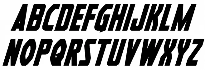 Heroes Assemble Bold Italic Fuentes MINÚSCULAS