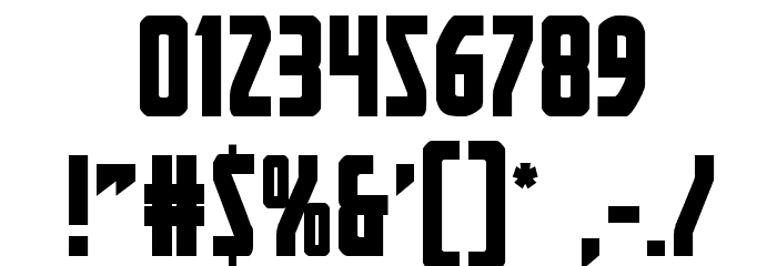 Heroes Assemble Bold Font OTHER CHARS