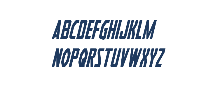 Heroes Assemble Condensed Italic Lowercase