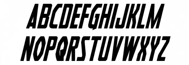 Heroes Assemble Condensed Italic Caratteri MINUSCOLO