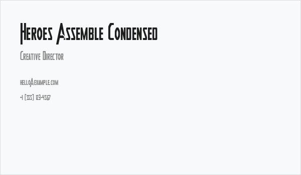 Heroes Assemble Condensed Business Card