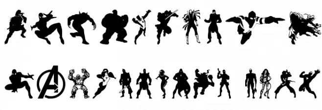 Heroes Assemble Dingbats Regular Font OTHER CHARS