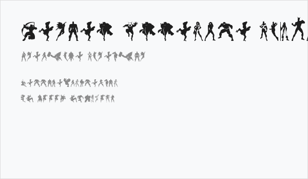 Heroes Assemble Dingbats Regular Business Card