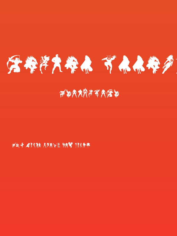 Heroes Assemble Dingbats Regular Poster