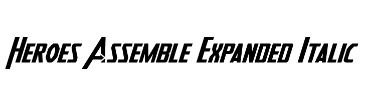Heroes Assemble Expanded Italic  免费字体下载