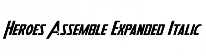 Heroes Assemble Expanded Italic 