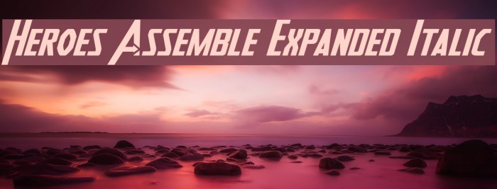 Heroes Assemble Expanded Italic Font examples