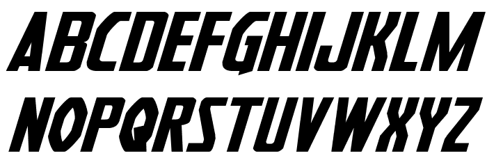 Heroes Assemble Expanded Italic Font LOWERCASE