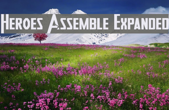 Heroes Assemble Expanded Font examples