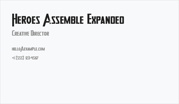 Heroes Assemble Expanded Business Card