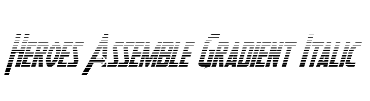 Heroes Assemble Gradient Italic  لخطوط تنزيل
