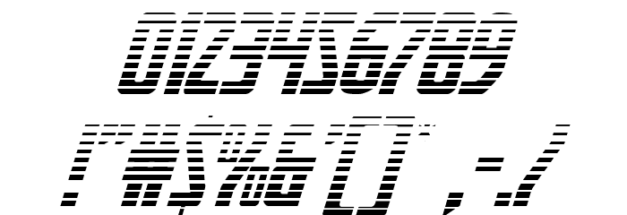 Heroes Assemble Gradient Italic Font OTHER CHARS