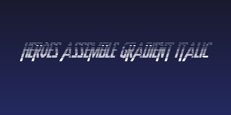 Heroes Assemble Gradient Italic Social Header