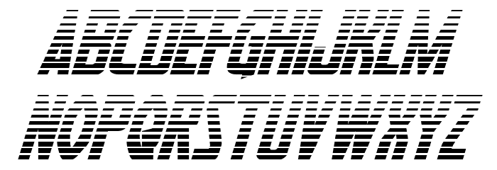 Heroes Assemble Gradient Italic Font LOWERCASE