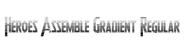 Heroes Assemble Gradient Regular  font caratteri gratis