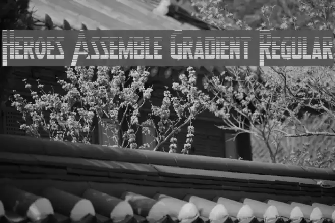 Heroes Assemble Gradient Regular Font examples