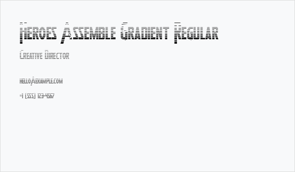 Heroes Assemble Gradient Regular Business Card