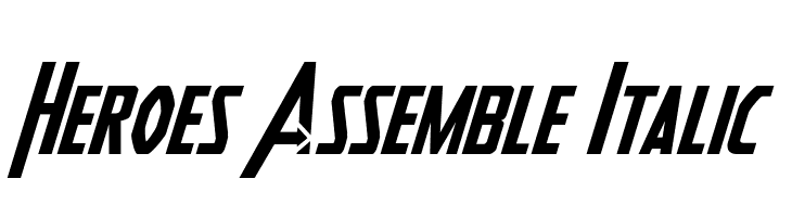 Heroes Assemble Italic  font caratteri gratis