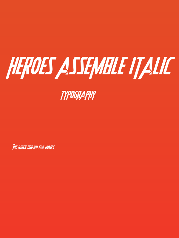 Heroes Assemble Italic Poster