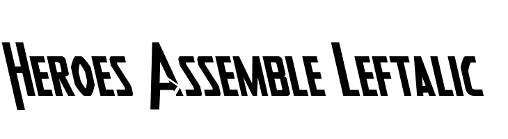 Heroes Assemble Leftalic  フリーフォントのダウンロード